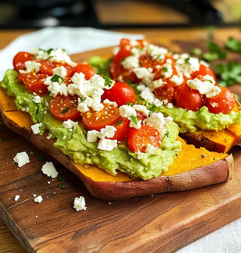 Süßkartoffel-Sandwich mit Avocado und Feta 1 Süßkartoffel-Sandwich