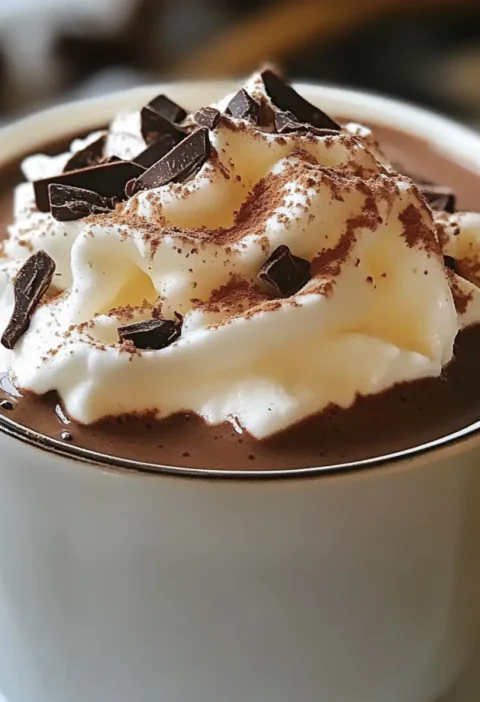 Dicke italienische heiße Schokolade reich und cremig Leckerbissen