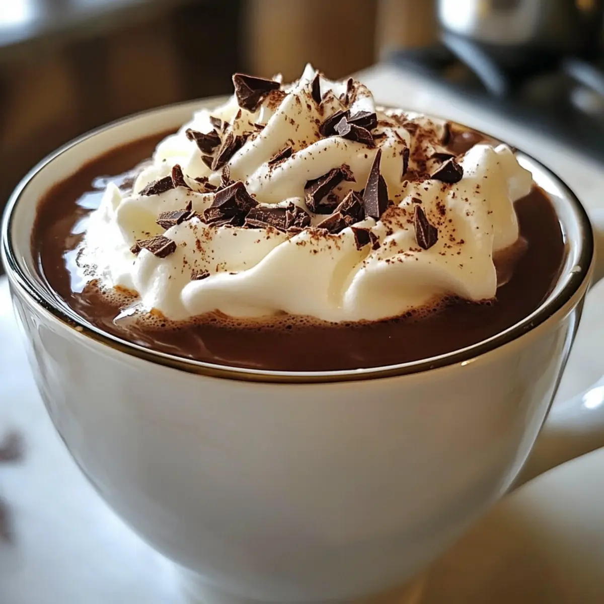 Dicke italienische heiße Schokolade reich und cremig 3 Thick Italian Hot Chocolate Rich and Creamy Treat uzd28q