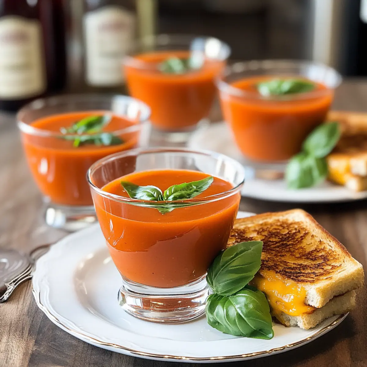 Tomato Basil Soup Shooters with Grilled Cheese Bites fq0n38