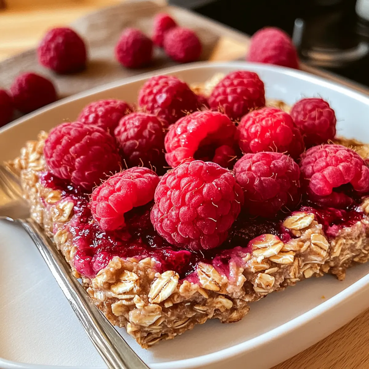 Vegane Baked Oats mit Himbeeren c1ejao