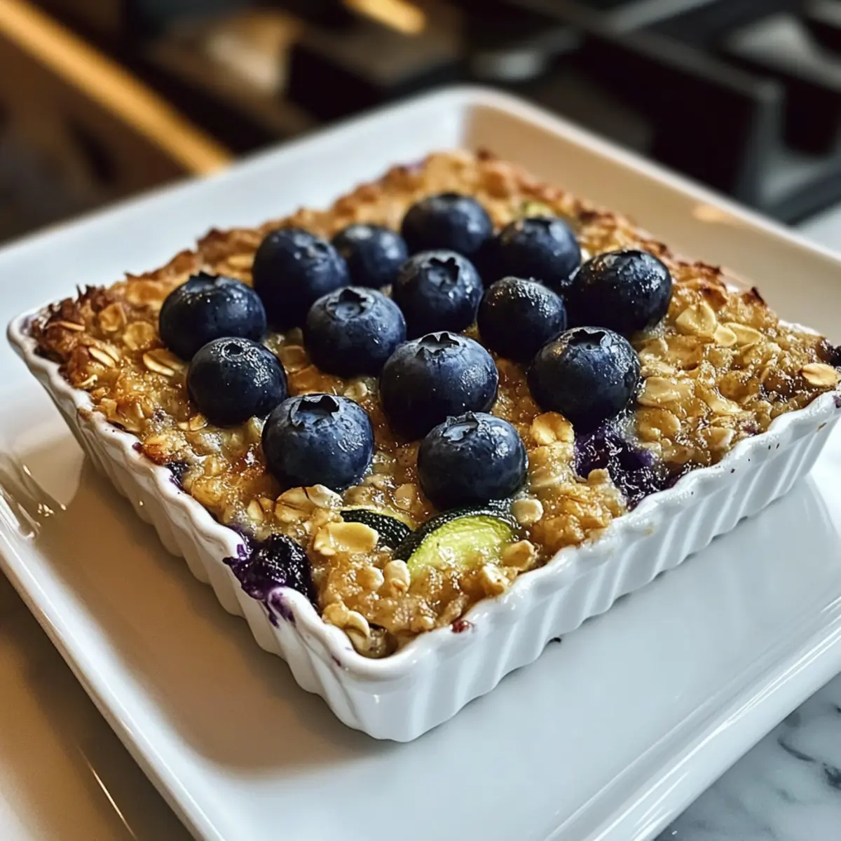 Zucchini Heidelbeere Gebackenes Haferflocken Glück 2