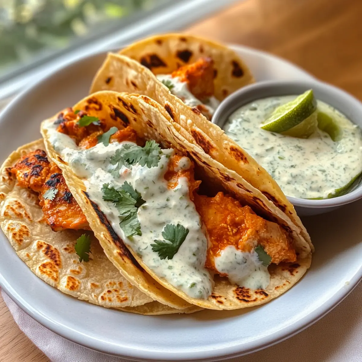 Knusprige Buffalo-Hühnchen-Tacos