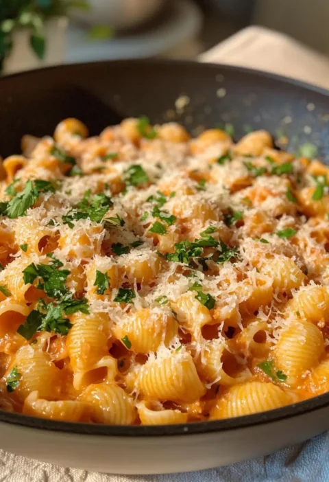 Ein-Topf-cremige Tomaten-Pasta