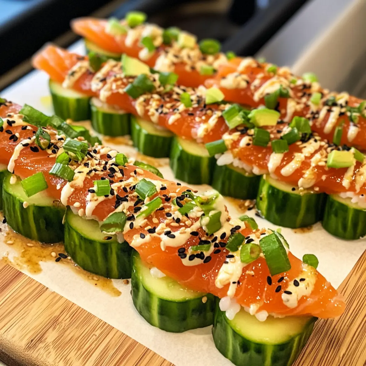 Smoked Salmon Sushi Boats bum5fs