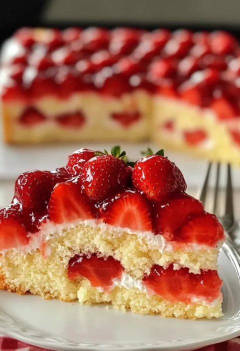 erdbeer blechkuchen