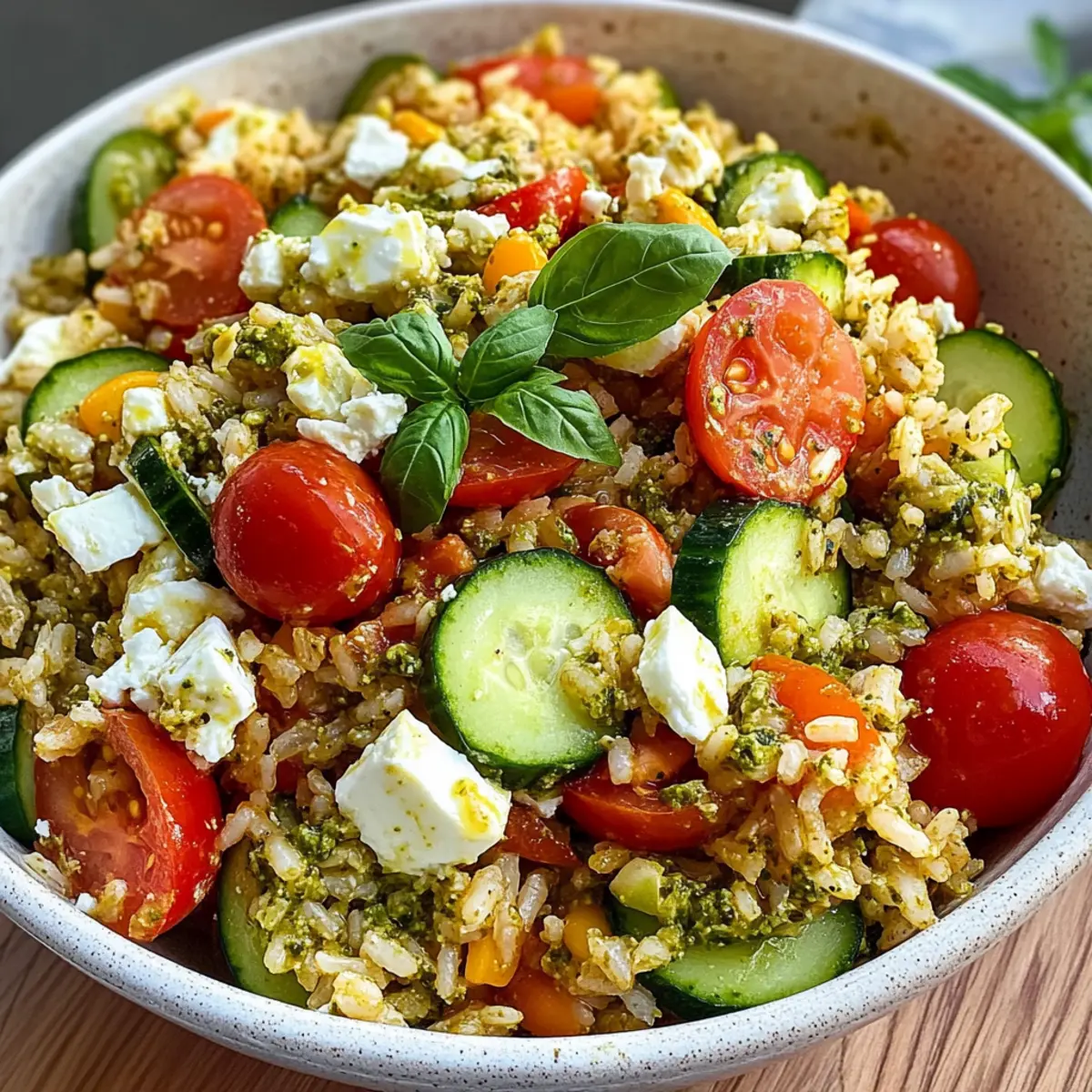 Bunter Reissalat mit Pesto Dressing für den Sommer 2 reissalat mulfqc