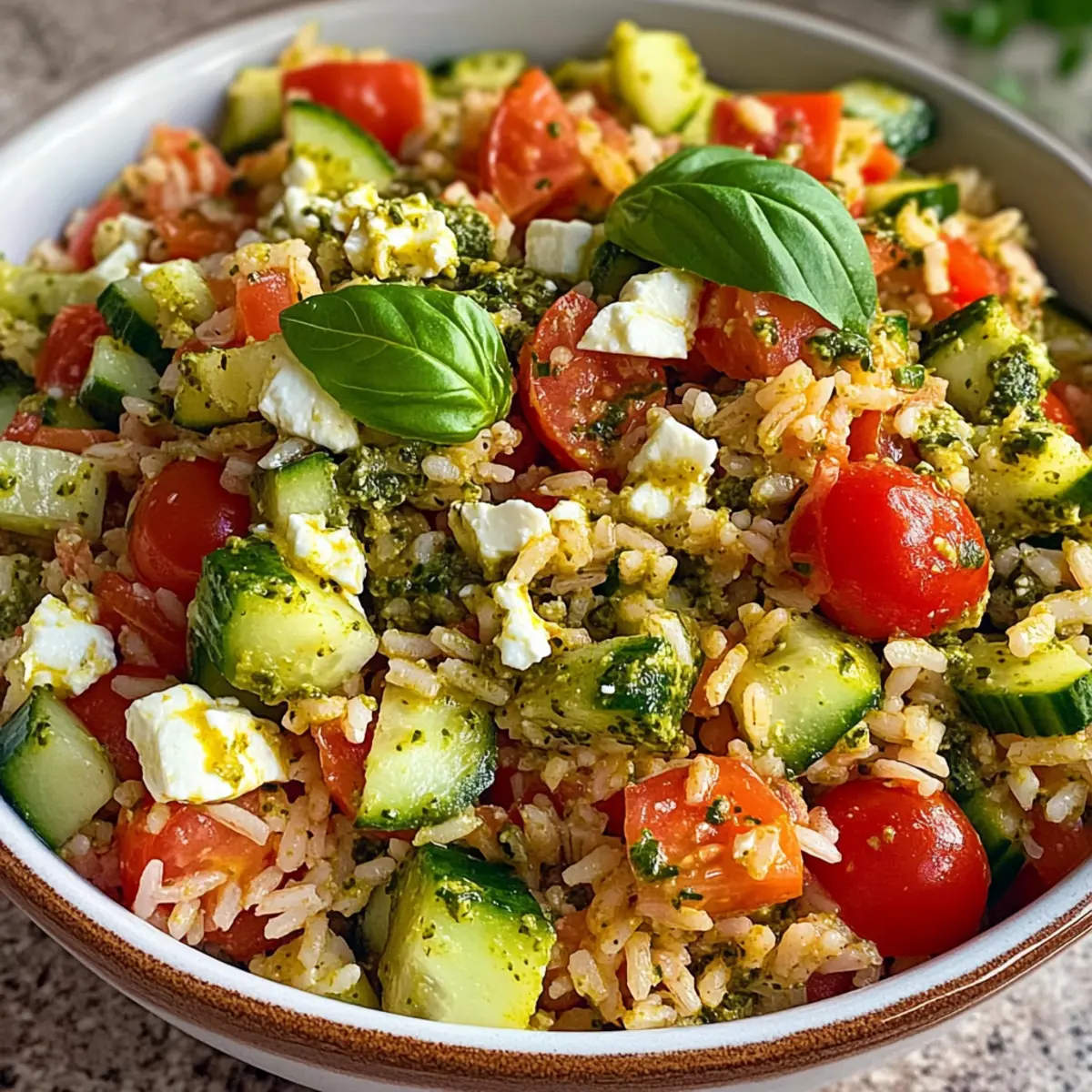 Bunter Reissalat mit Pesto Dressing für den Sommer 3 reissalat mwnayi