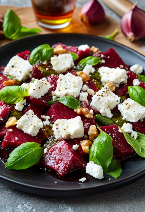 Rote Beete Salat mit Feta Ein sommerlicher Leckerbissen