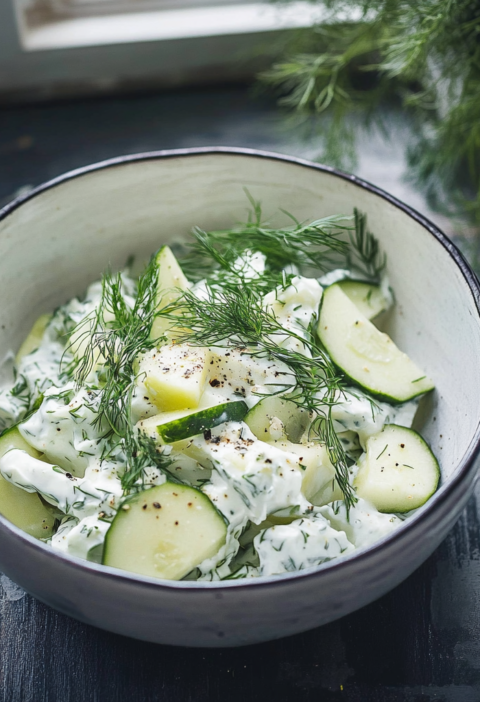 Gurken Salat mit Joghurt Dressing: Einfach und Frische