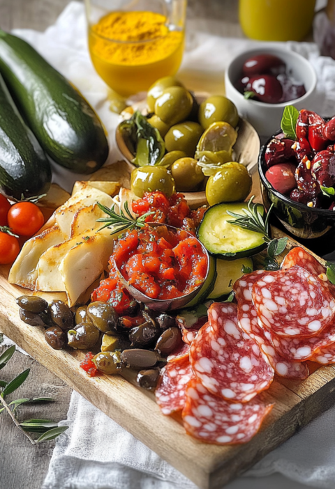 Authentische Antipasti Platte für den Perfekten Abend