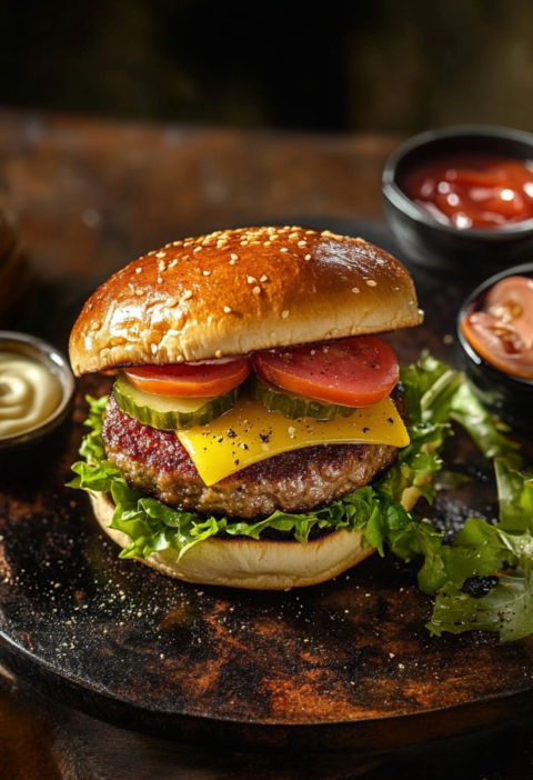 Perfektes Burger Rezept mit Rinderhack und knusprigen Beilagen