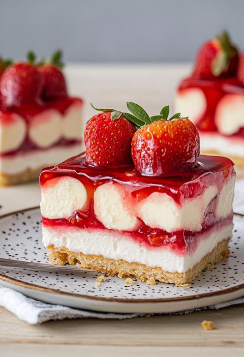 Erdbeer Dessert Gläser Quark Creme Rezept Sommer