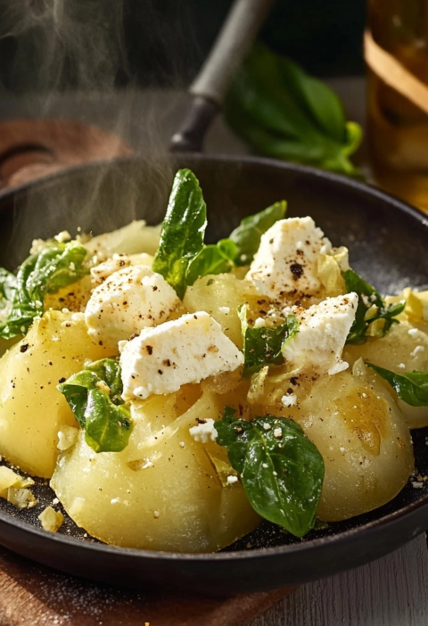 Schnelles und Cremiges Kohlrabi Rezept Mit Feta Und Spinat