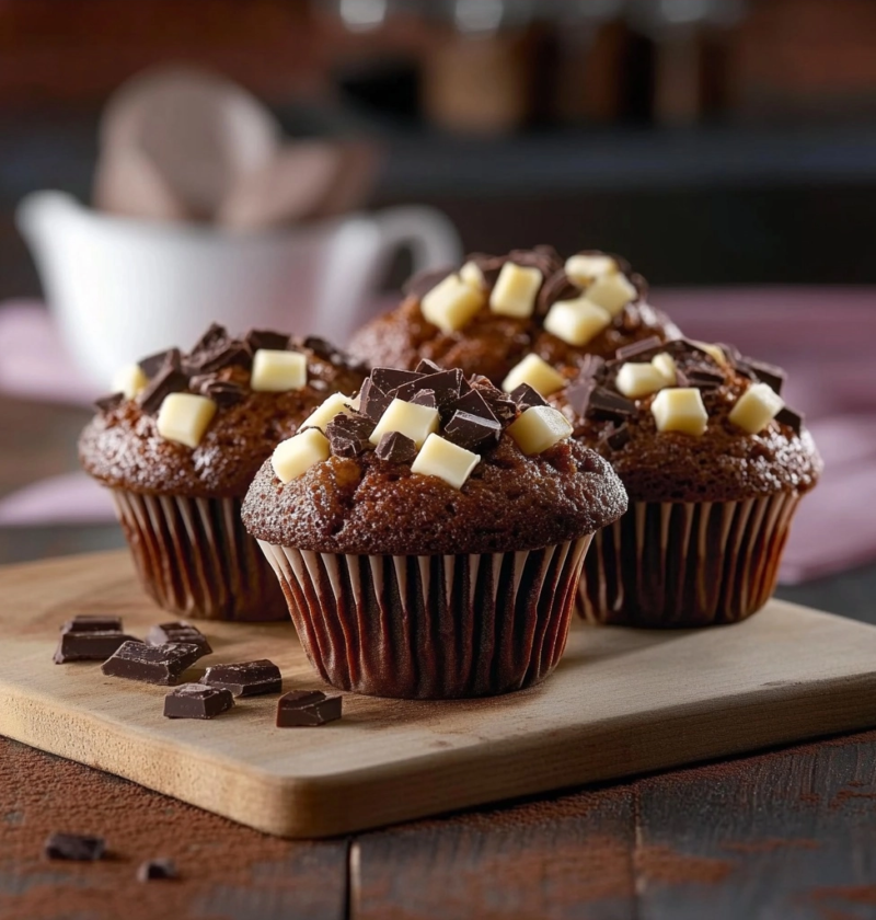 Schokoladenmuffins mit Schokostückchen Saftiges Backrezept 1 Schokoladenmuffins mit Schokostückchen Saftiges Backrezept
