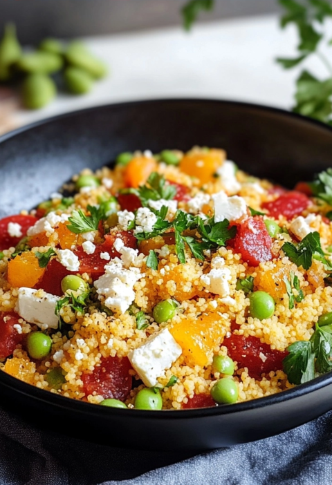 Couscous-Gemüse-Pfanne mit Feta