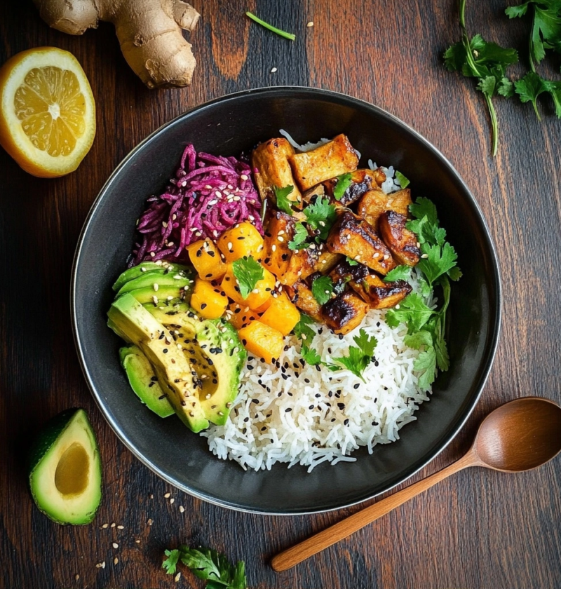 Bowl mit Hhnchen und Reis: Ein gesunder Genuss 1 Bowl mit Hhnchen und Reis: Ein gesunder Genuss