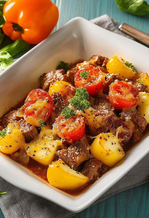 Gefüllte Paprika mit Hackfleisch