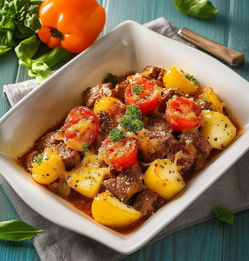 Gefüllte Paprika mit Hackfleisch 1 Gefüllte Paprika mit Hackfleisch
