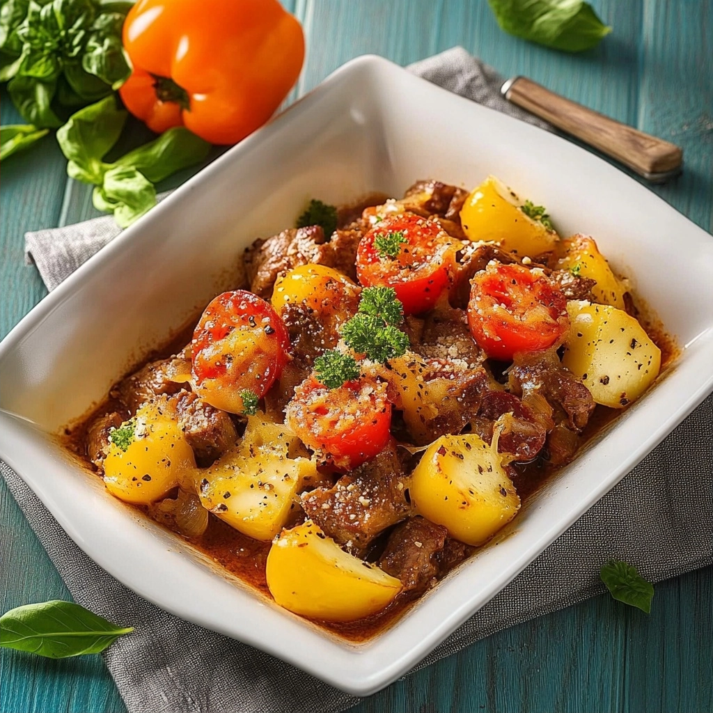 Gefüllte Paprika mit Hackfleisch 2 Gefüllte Paprika mit Hackfleisch